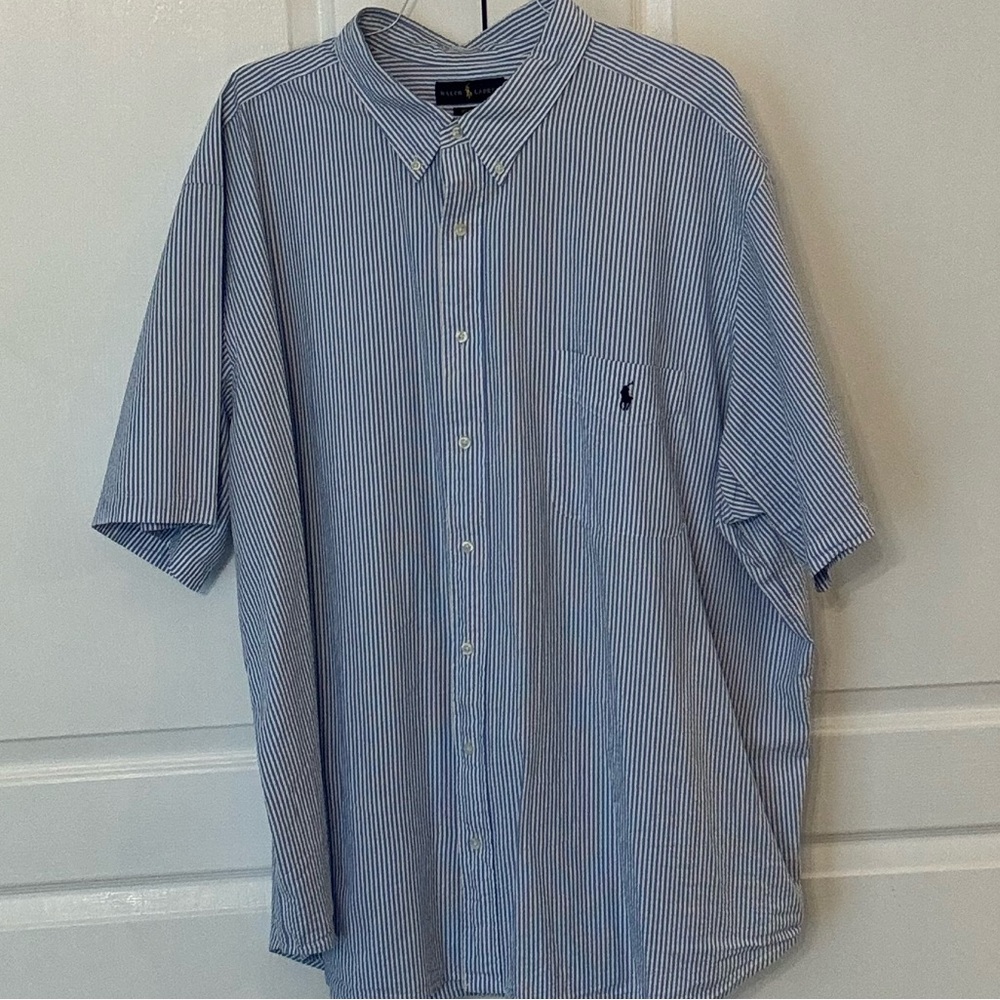 Polo by Ralph Lauren - Men’s 4XB Seersucker Short Sleeve Shirt - $40